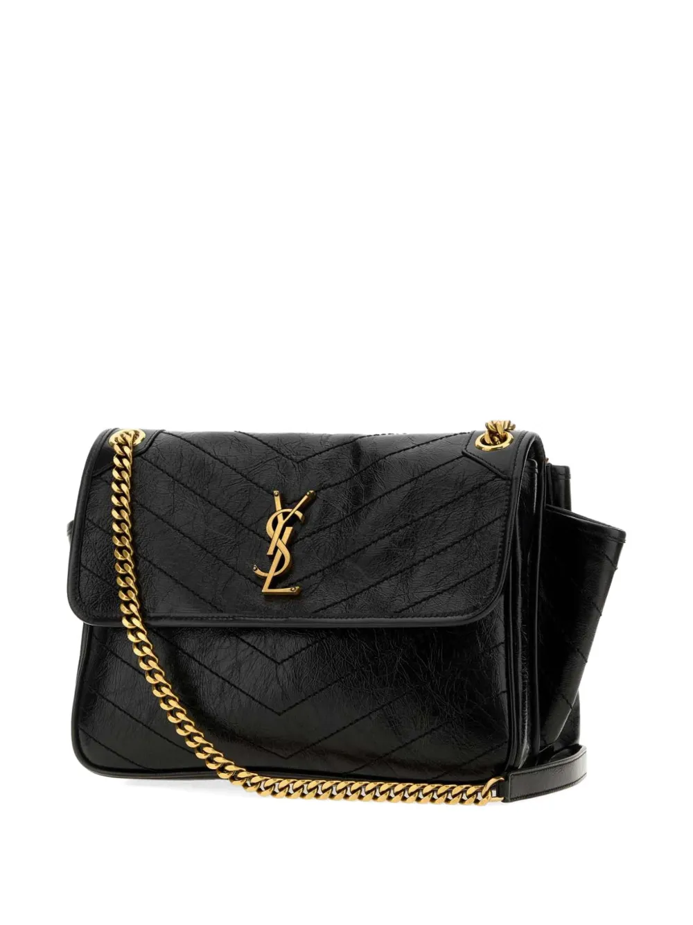 Saint Laurent Niki schoudertas met kettingband Zwart