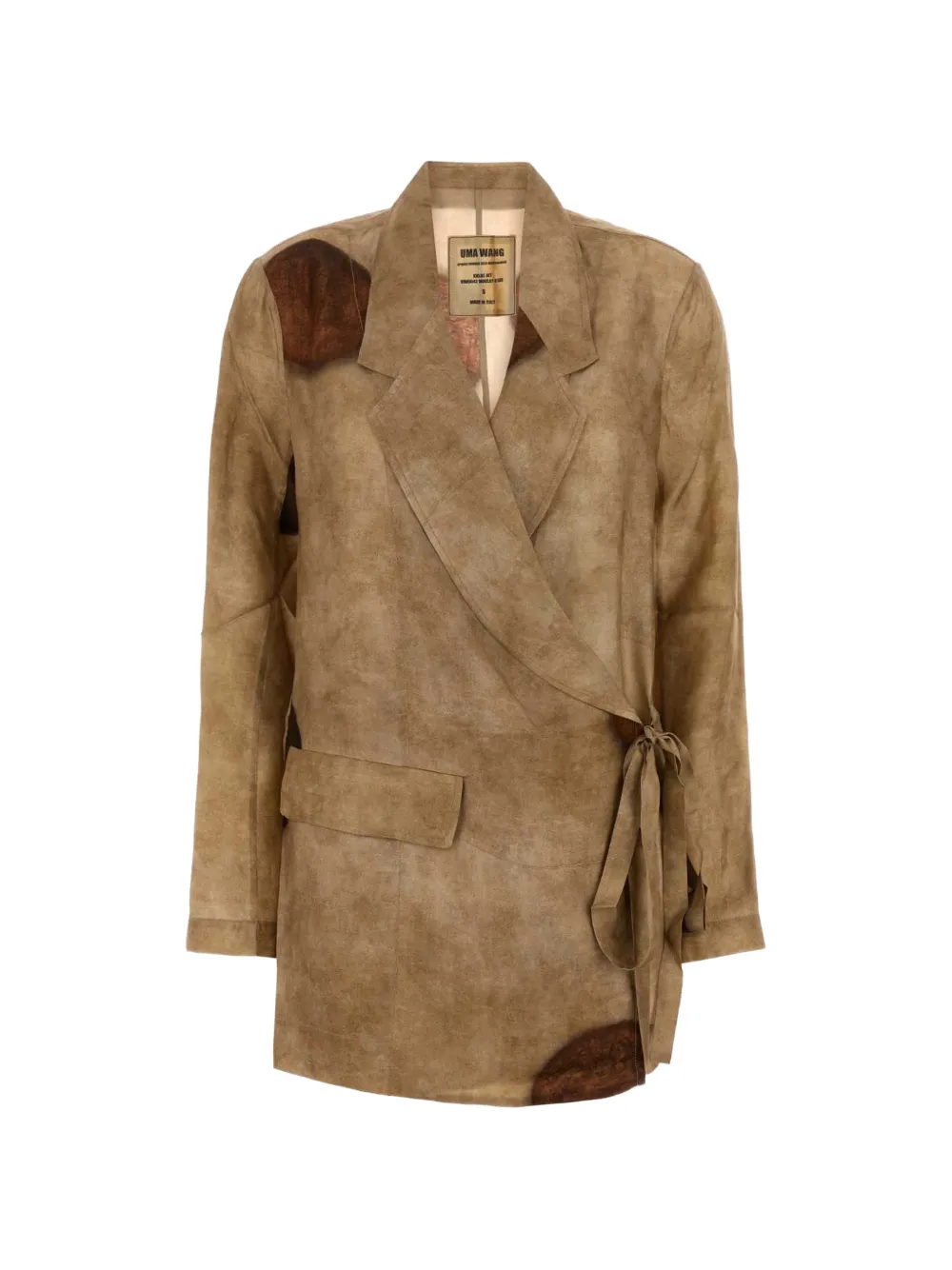 Uma Wang Khloe long-sleeves blazer - Marrone