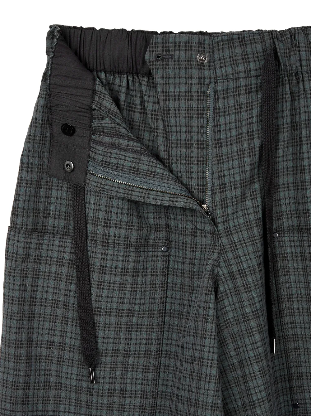 TOMBOY Geruite cargo broek Groen