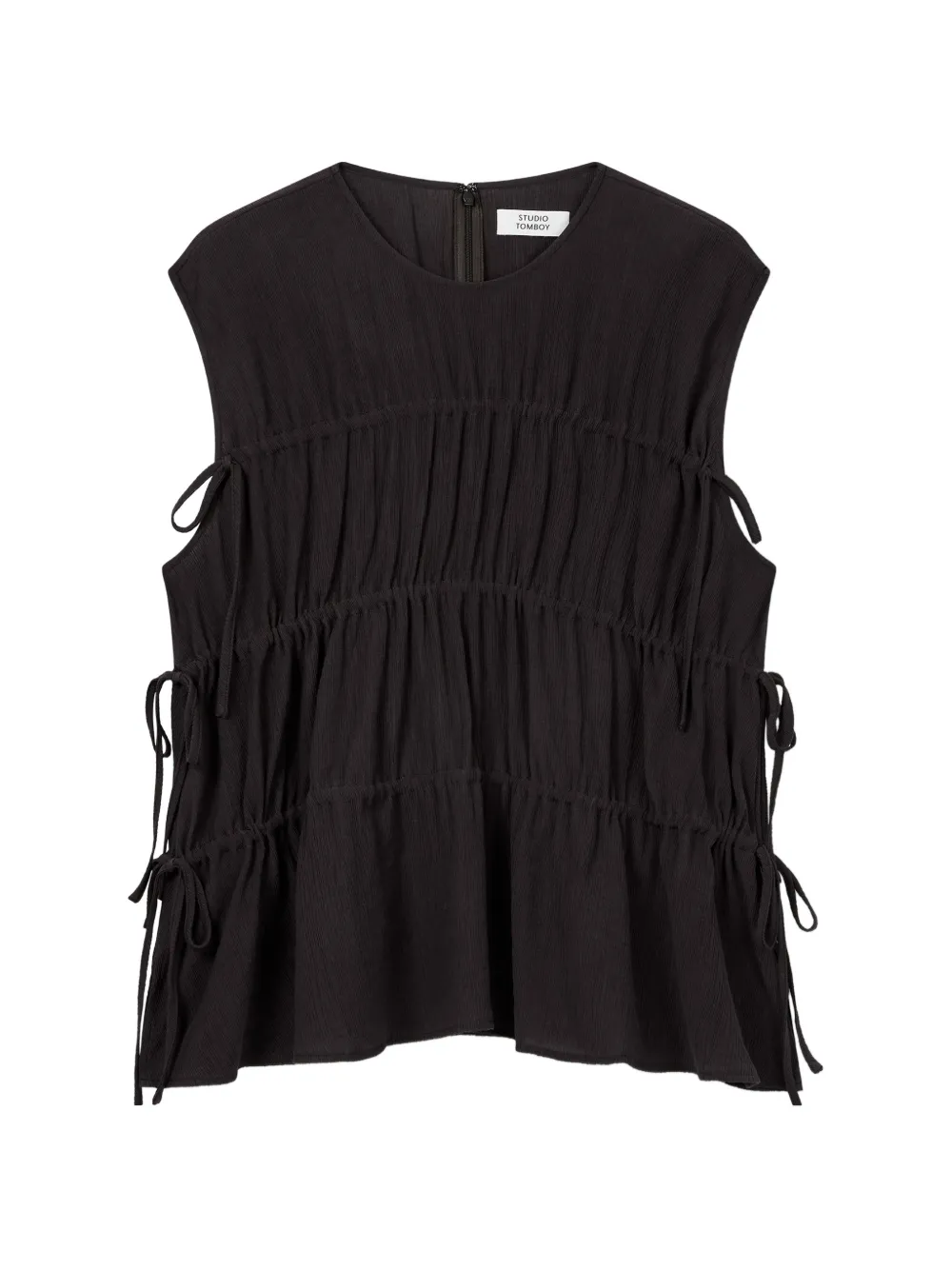 TOMBOY shirred blouse - Marrone