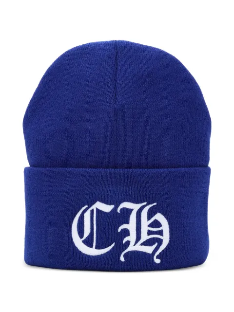 Chrome Hearts embroidered logo-patch beanie