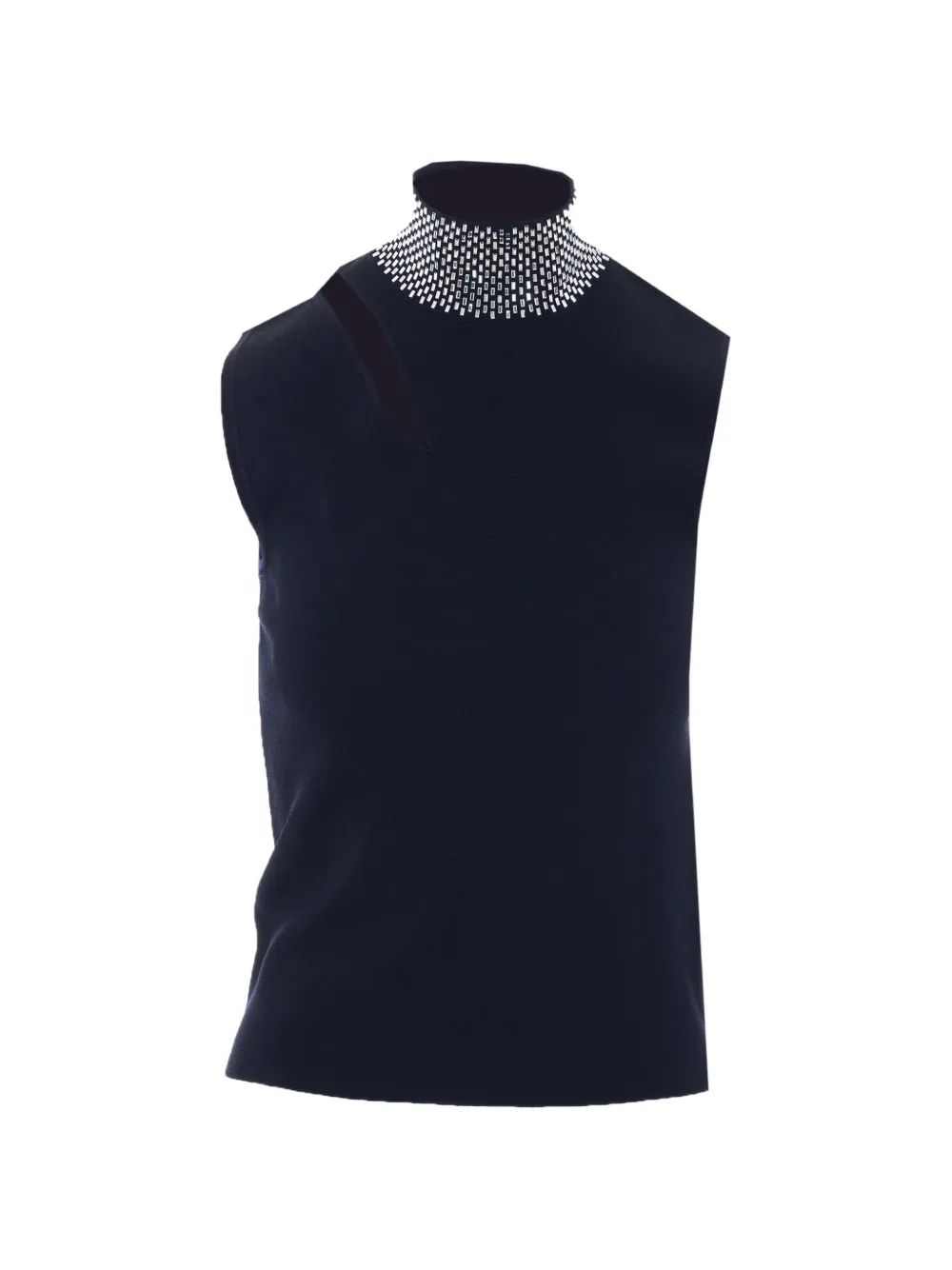 LIU JO strass-embellished cut-out top - Schwarz