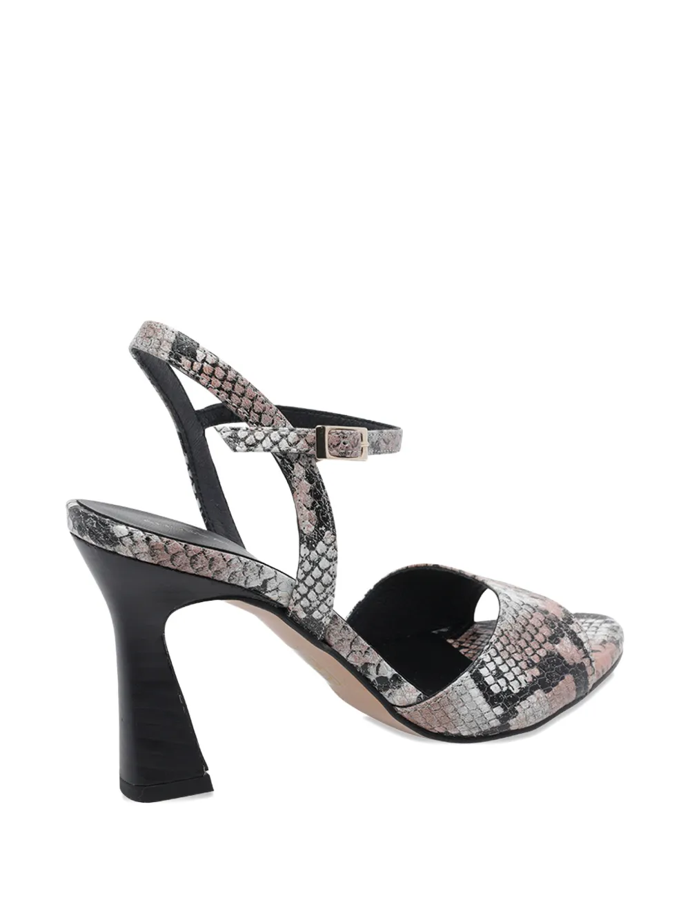 ANGEL ALARCON Sandalen met slangenleer-effect en gespsluiting Roze