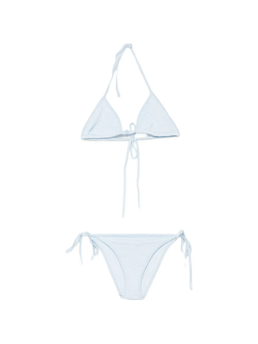 Hunza G Gina beaded crinkle-effect bikini - Blau