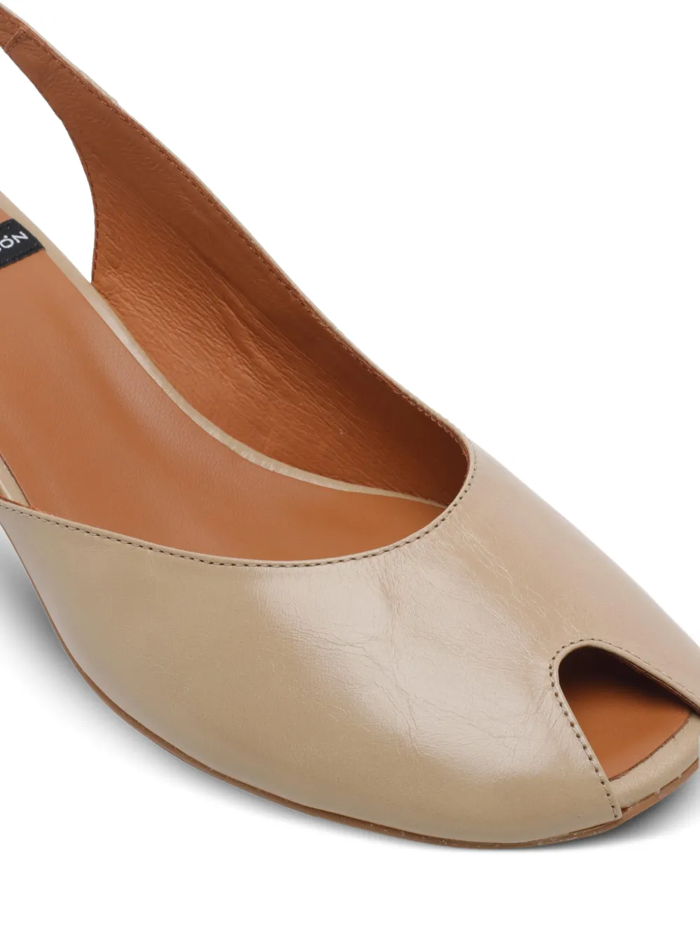 ANGEL ALARCON Slingback pumps met open neus Beige