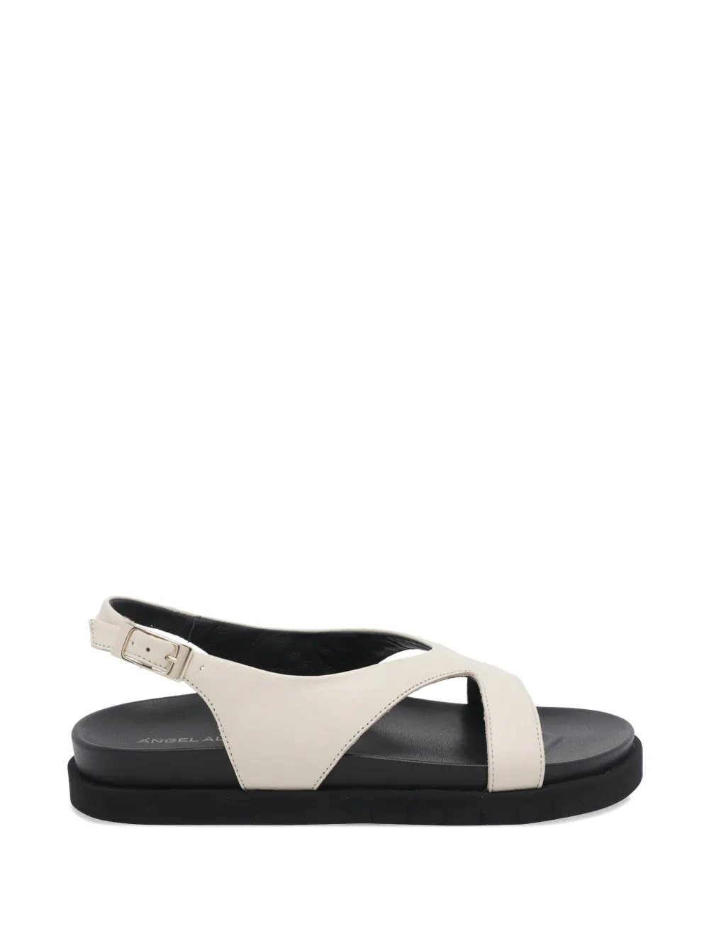 leather flat sandals