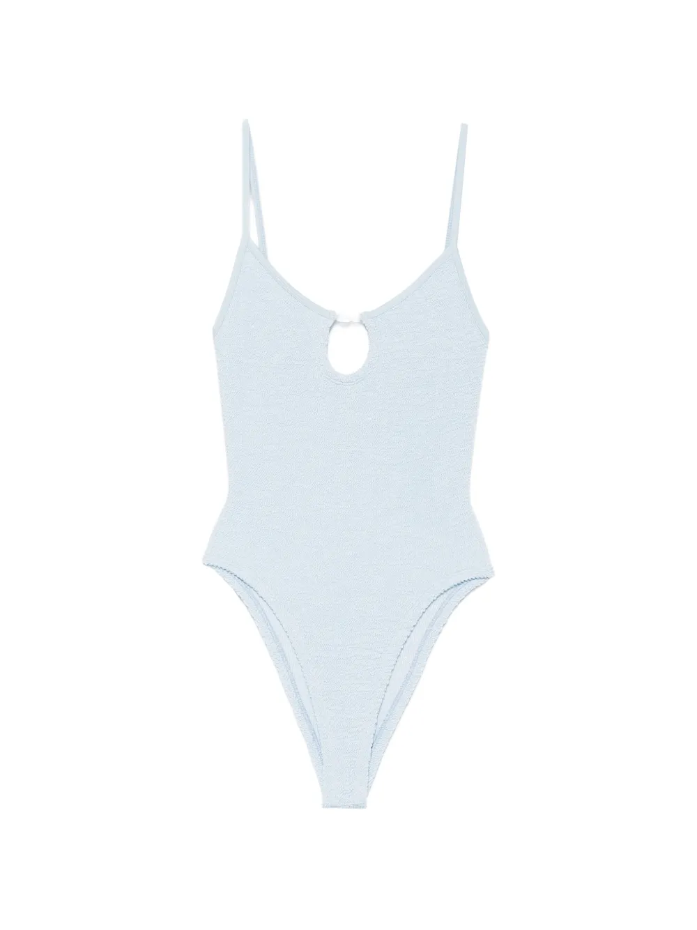 Hunza G Mia crinkle-effect cutout swimsuit - Blu