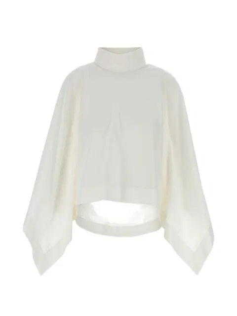 Carven high-neck cotton cape