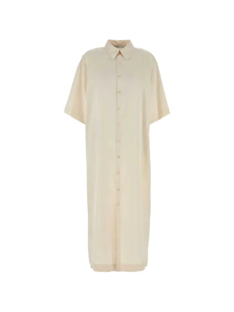 Carven satin-finish midi shirt dress