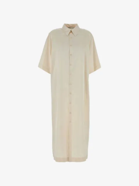 Carven satin-finish midi shirt dress