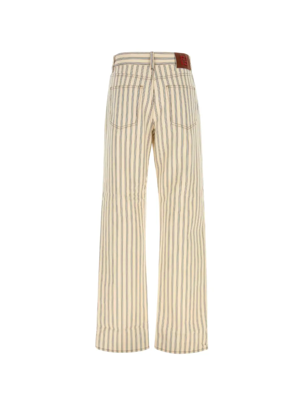 FENDI Long jeans met strepen Beige