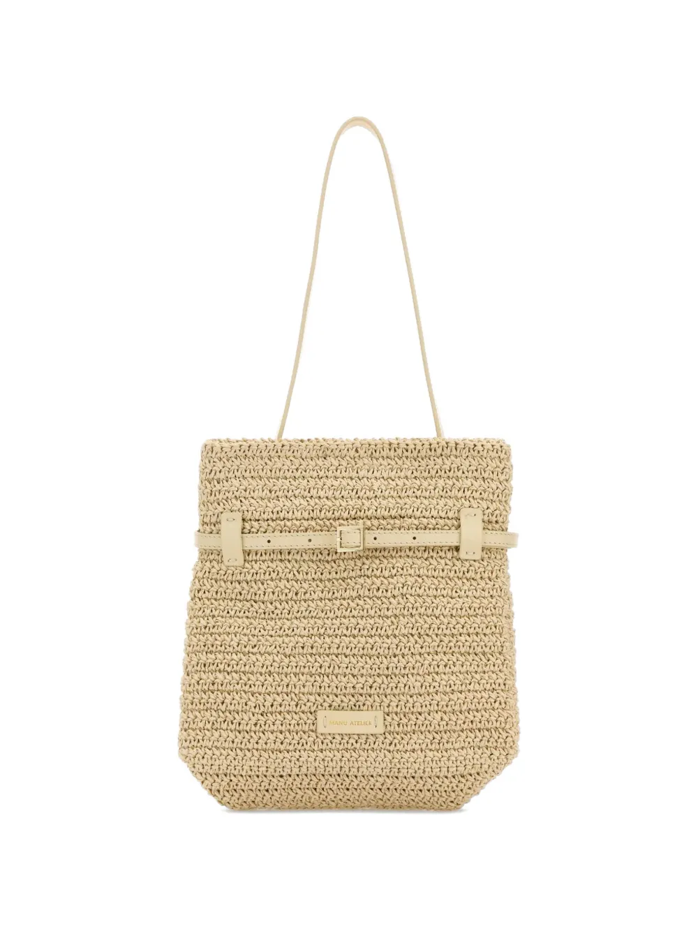 Manu Atelier Tote du Jour raffia tote bag - Toni neutri