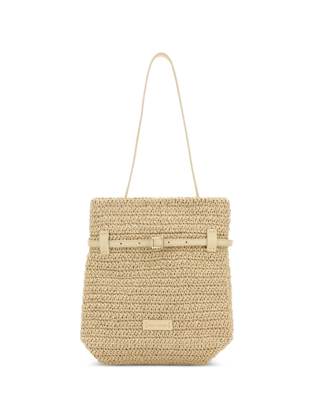 Manu Atelier Tote du Jour raffia tote bag - Toni neutri
