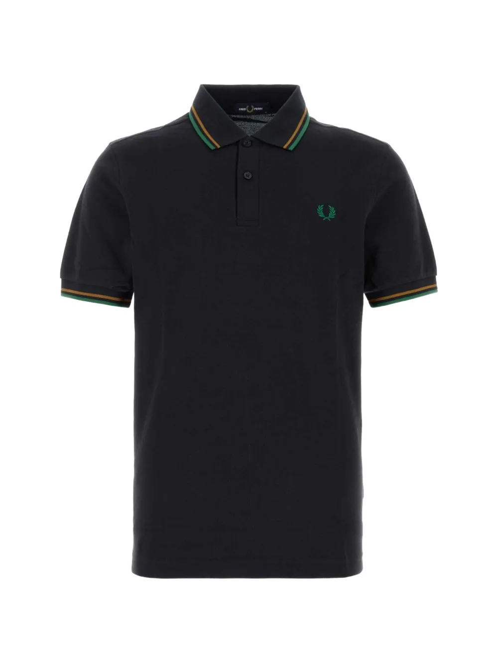 Fred Perry tipping-detail piqué polo shirt - Schwarz