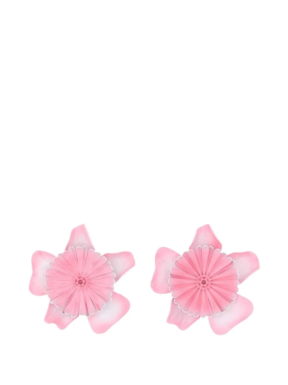 Chloé Bloom flower-motif lacquer-coated earrings - Rosa