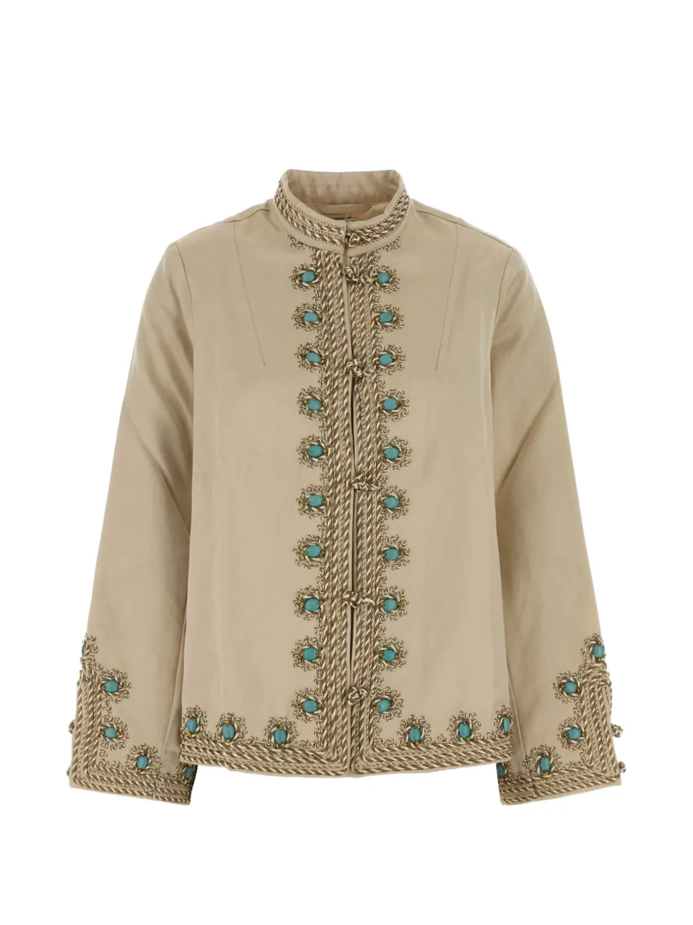 BODE Lapis bead-embellished jacket - Nude