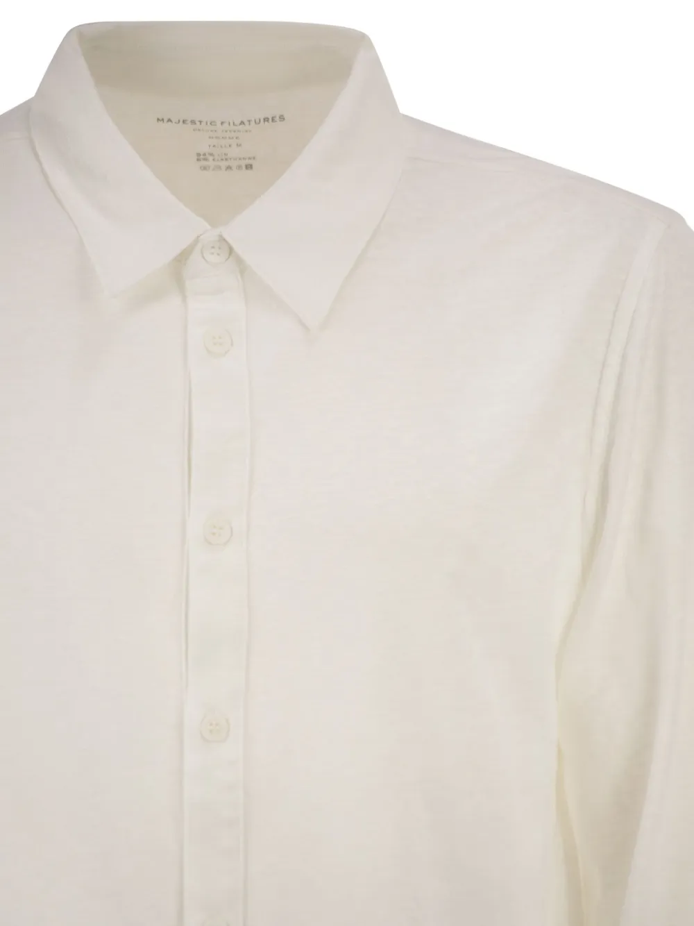 Majestic Filatures Stretch poloshirt Wit