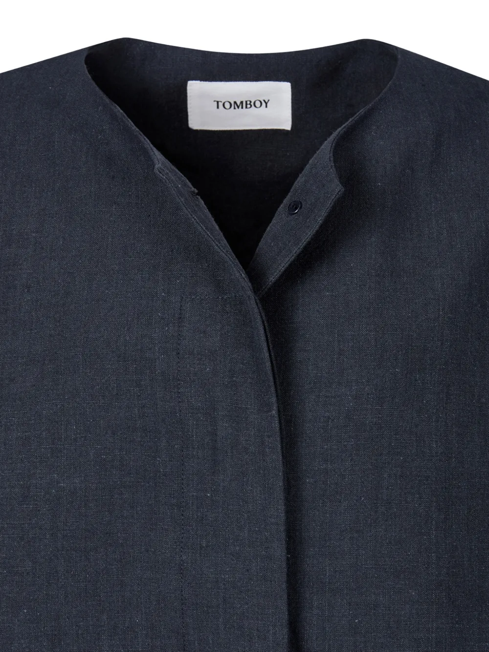 TOMBOY Geplooid jack met korte mouwen Blauw
