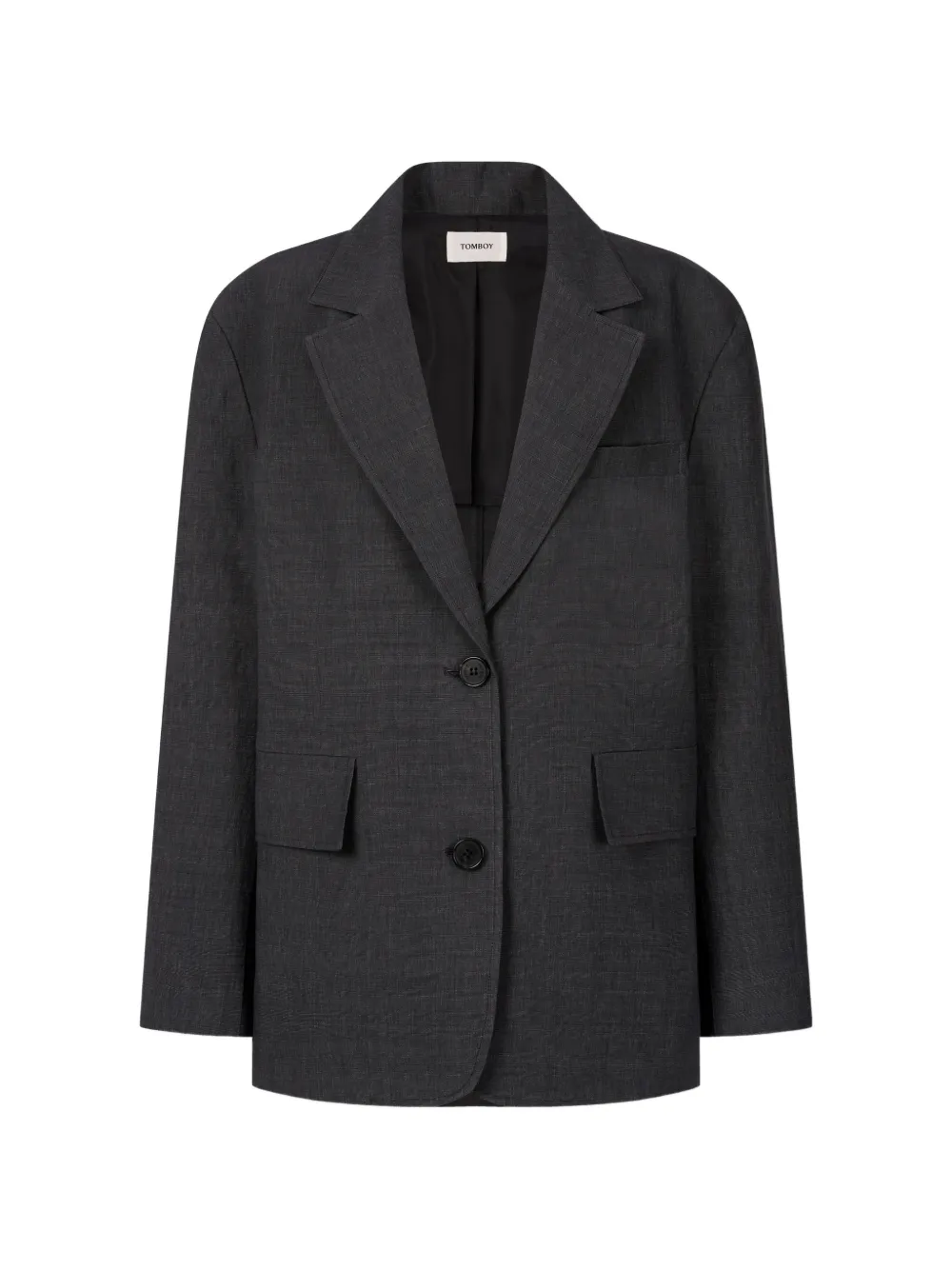TOMBOY notched-lapel linen blazer - Grigio