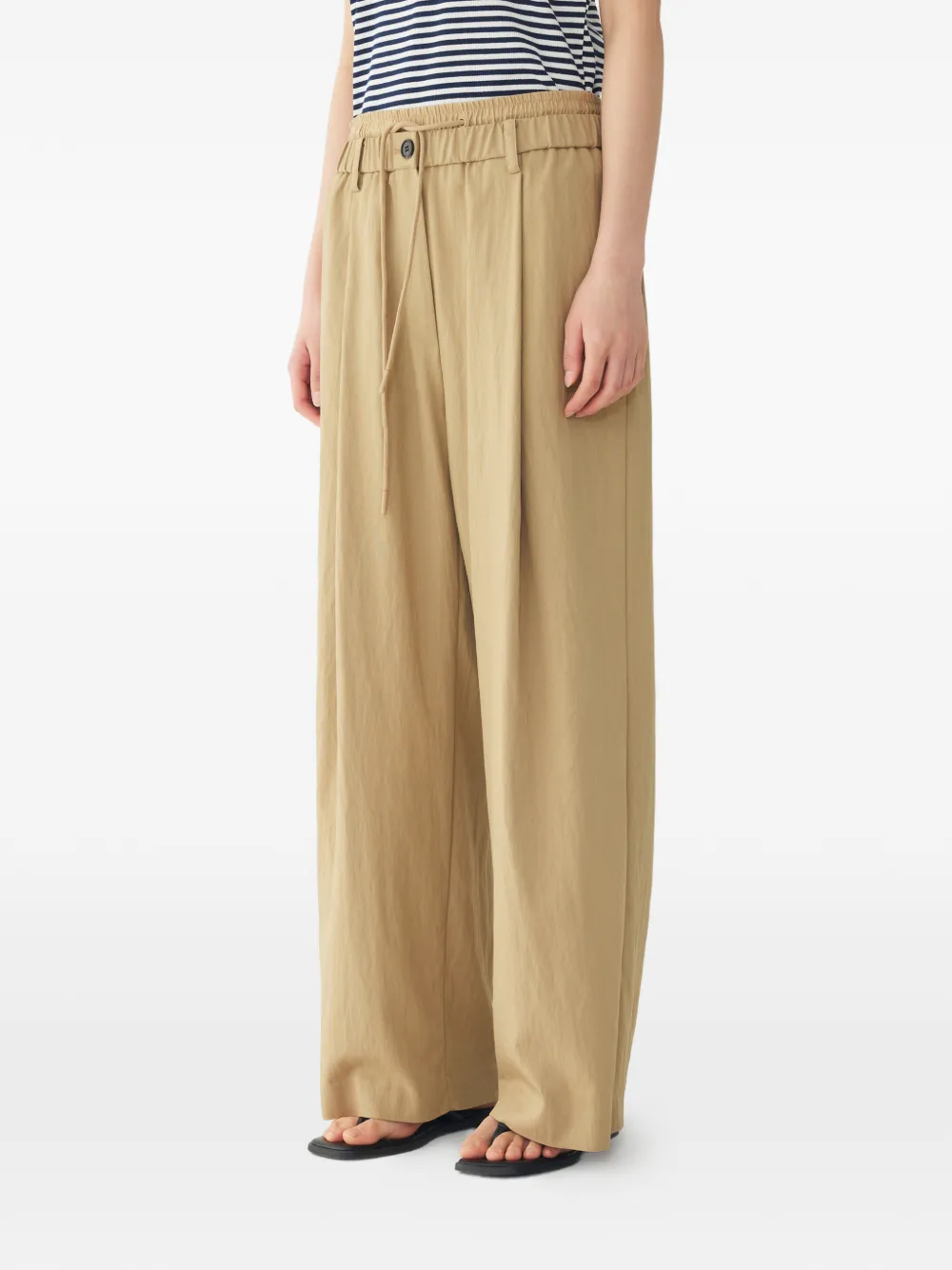 TOMBOY Broek met trekkoordtaille Beige