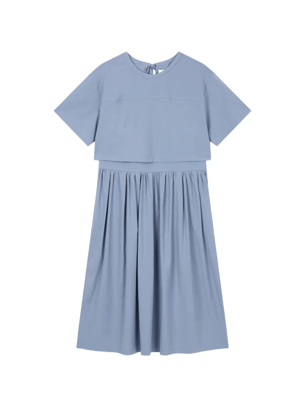 TOMBOY short-sleeved layered dress - Blu
