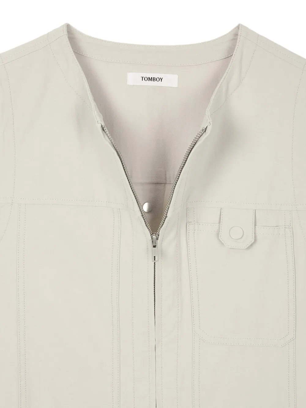 TOMBOY Jurk met cargozak en rits Beige