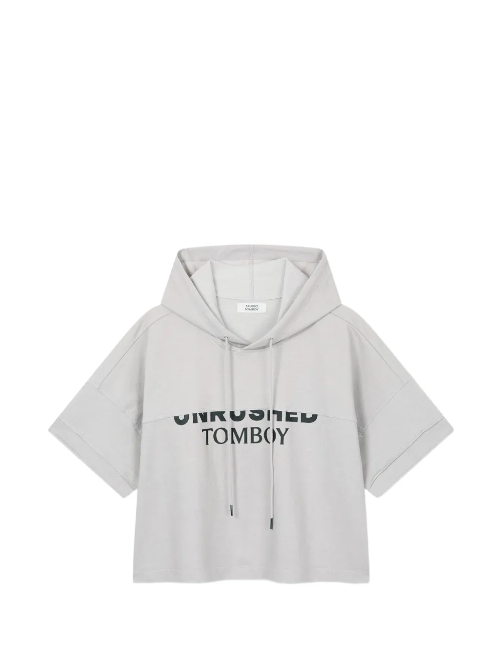 TOMBOY short-sleeved hoodie - Grigio