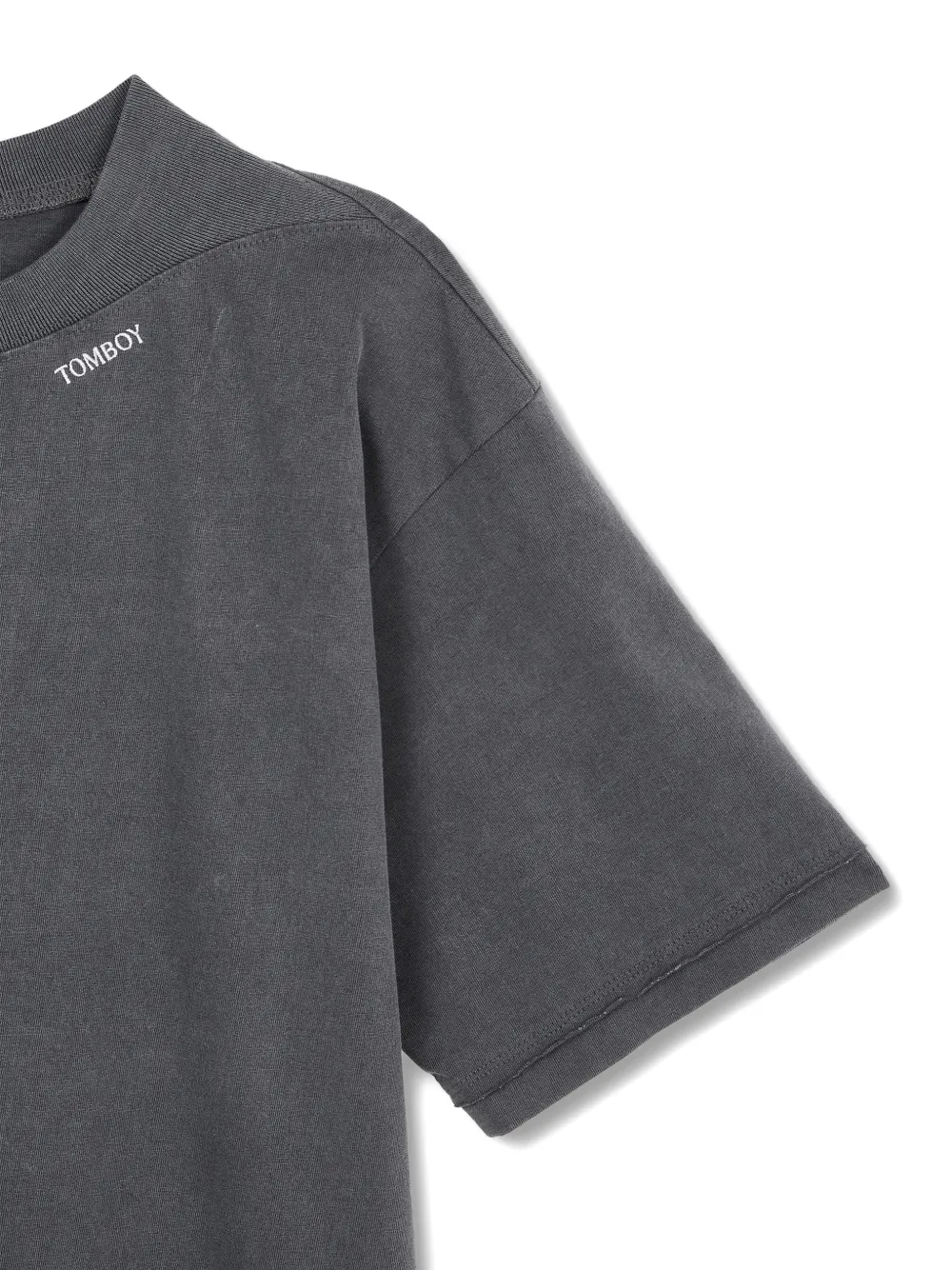 TOMBOY T-shirt met verwassen afwerking Grijs