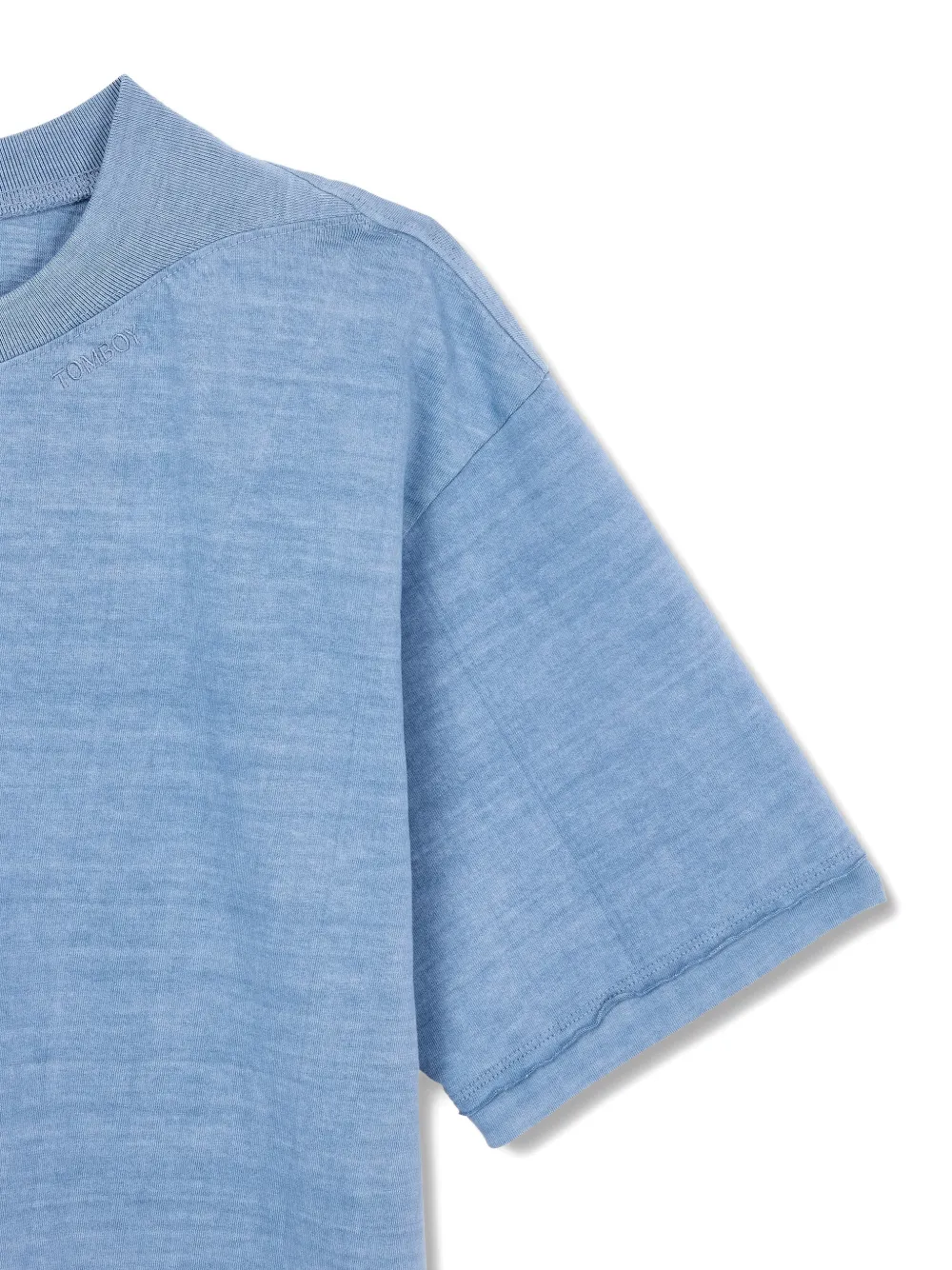TOMBOY T-shirt met verwassen afwerking Blauw