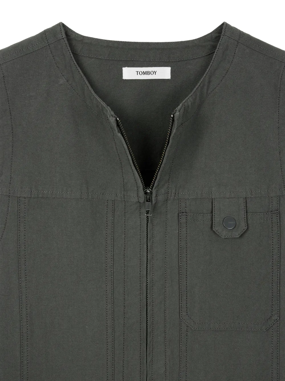 TOMBOY Mouwloze jurk met cargozak Groen