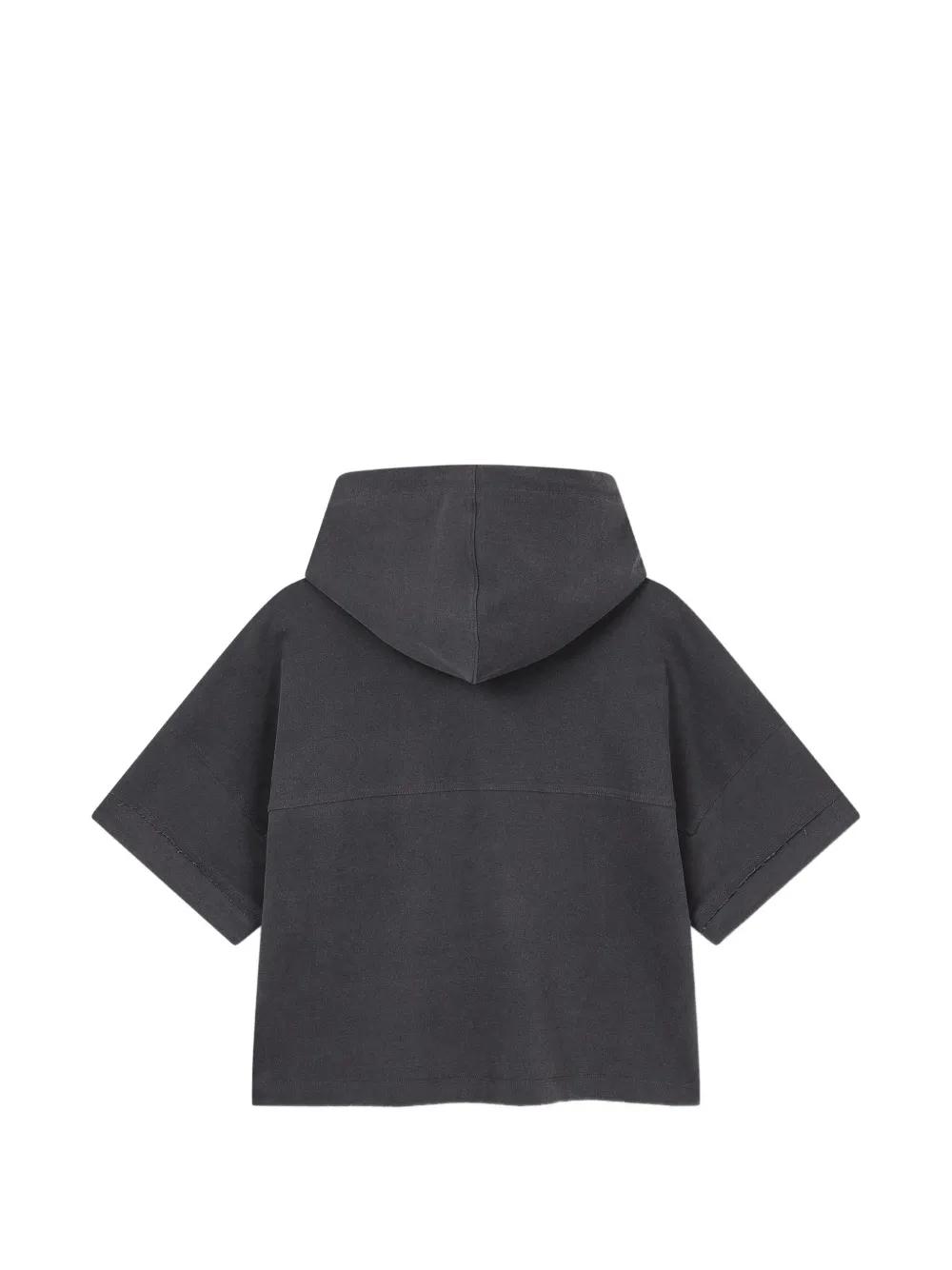 TOMBOY Hoodie met korte mouwen en logoprint Zwart