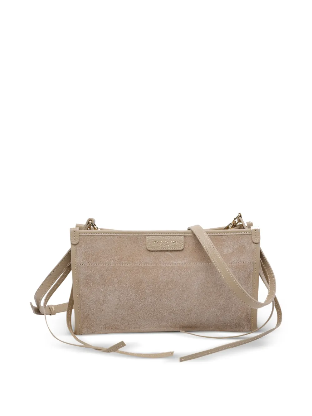 MY BEST BAG suede leather clutch bag - Toni neutri