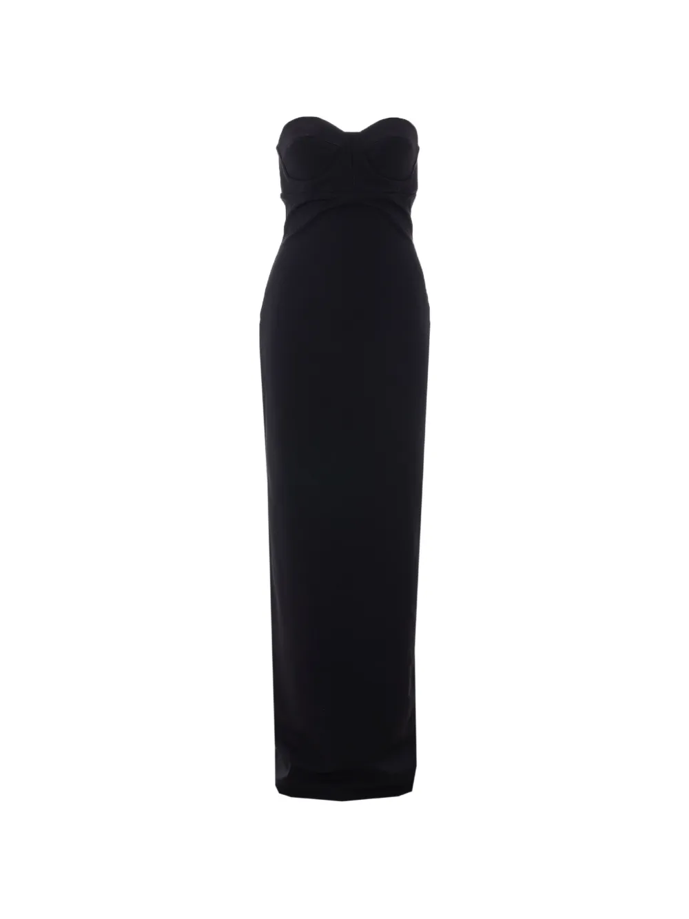 Solace London Keaton sweetheart-neck maxi dress - Nero