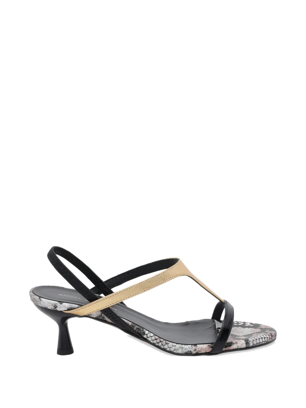 snake-effect slingback sandals