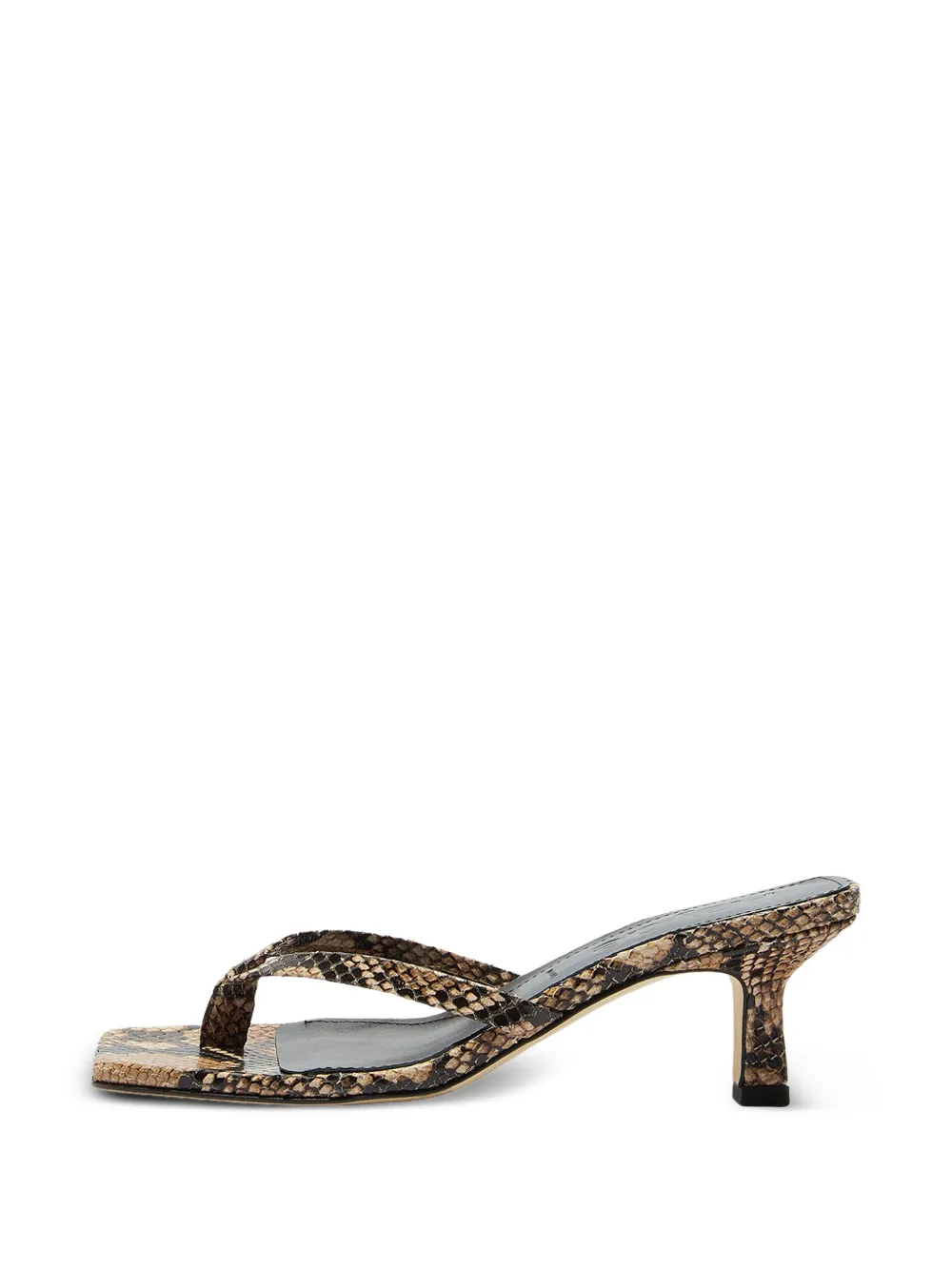 55mm Wilma snake-effect sandals