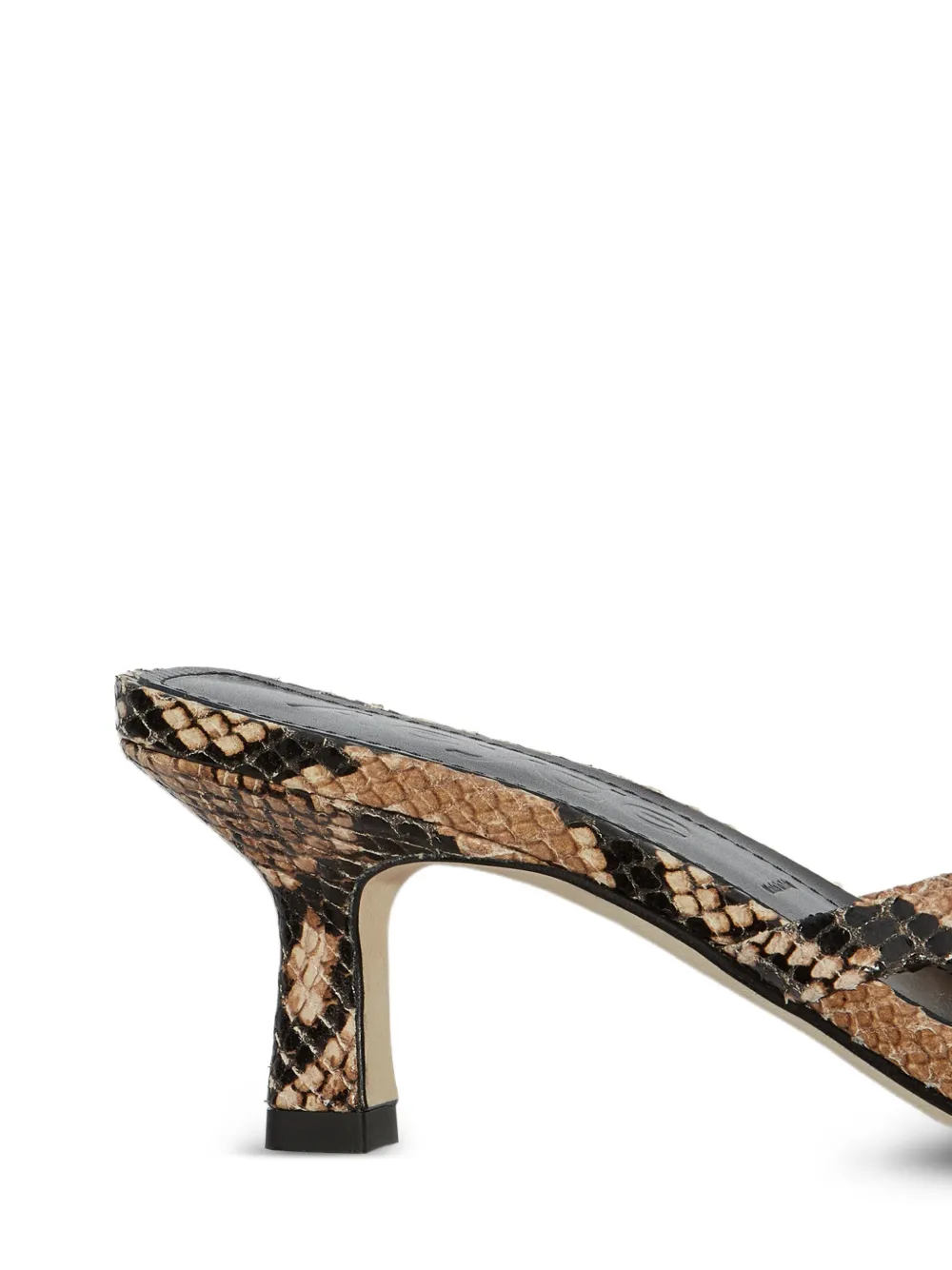 Aeyde 55mm Wilma snake-effect sandals Beige
