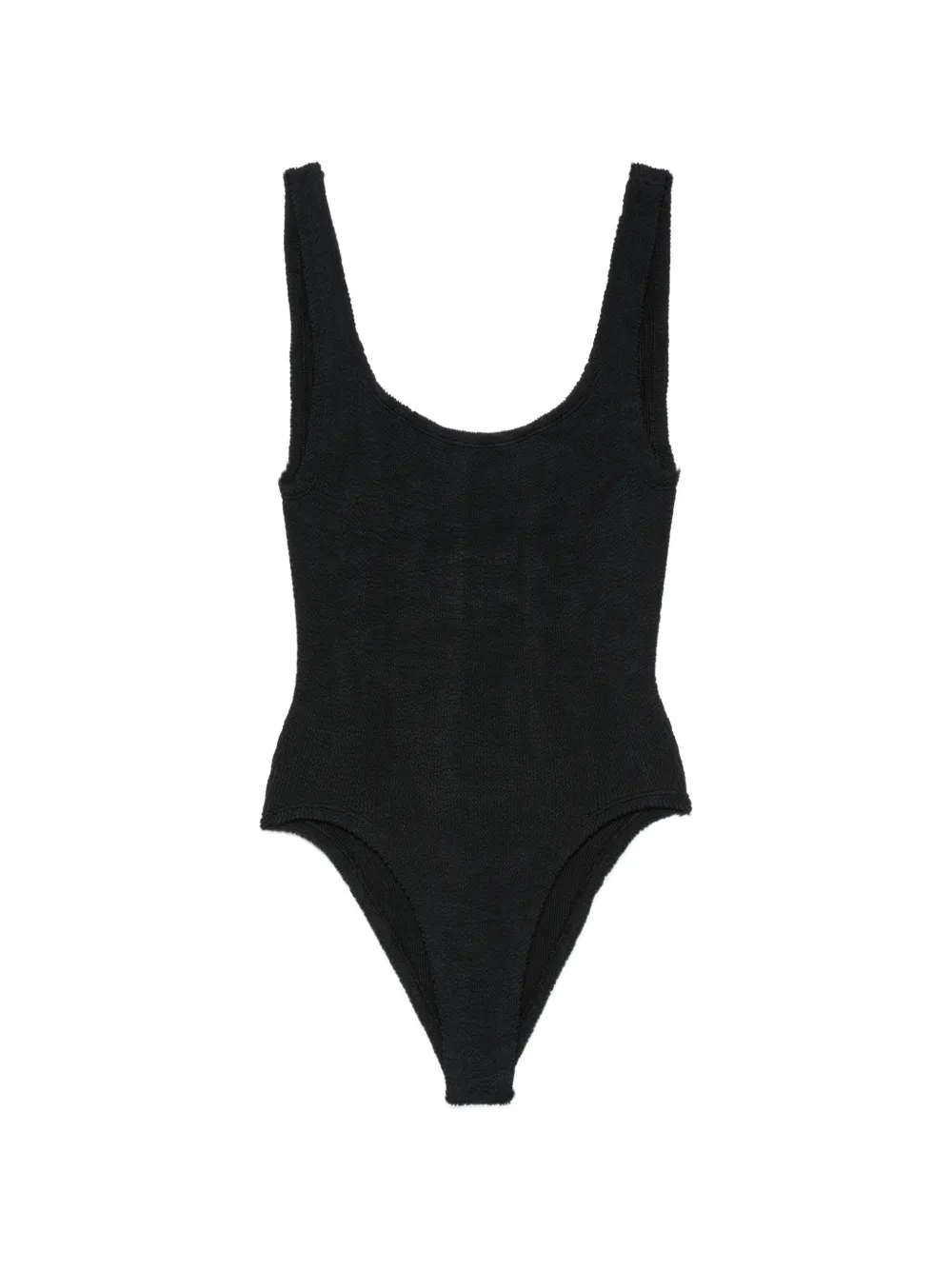 Hunza G crinkle-effect swimsuit - Nero