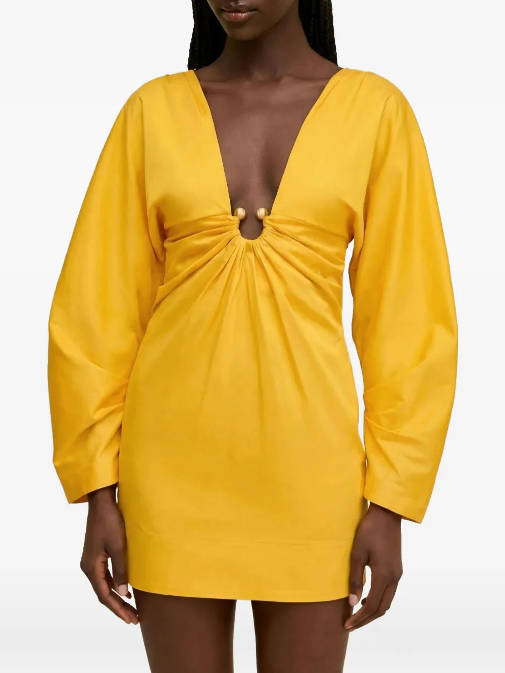Cult Gaia Questra balloon-sleeve mini dress - Yellow