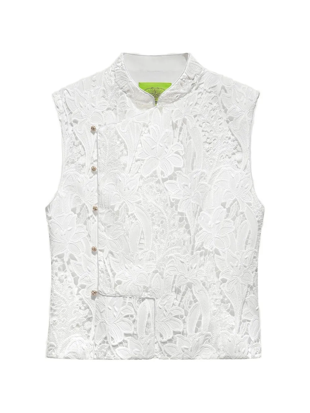 Shanghai Tang Tang lace-embroidered top - Weiß