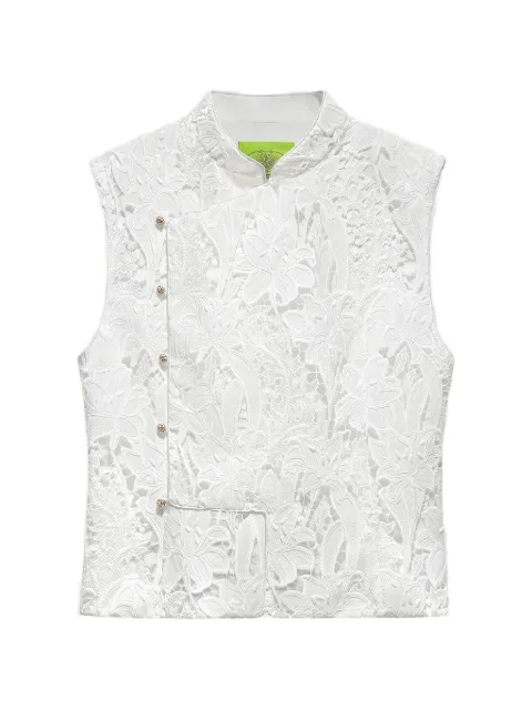 Shanghai Tang Tang lace-embroidered top