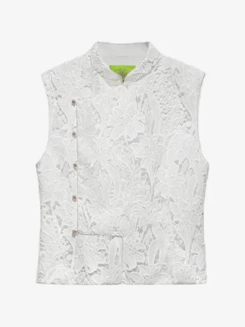 Shanghai Tang Tang lace-embroidered top