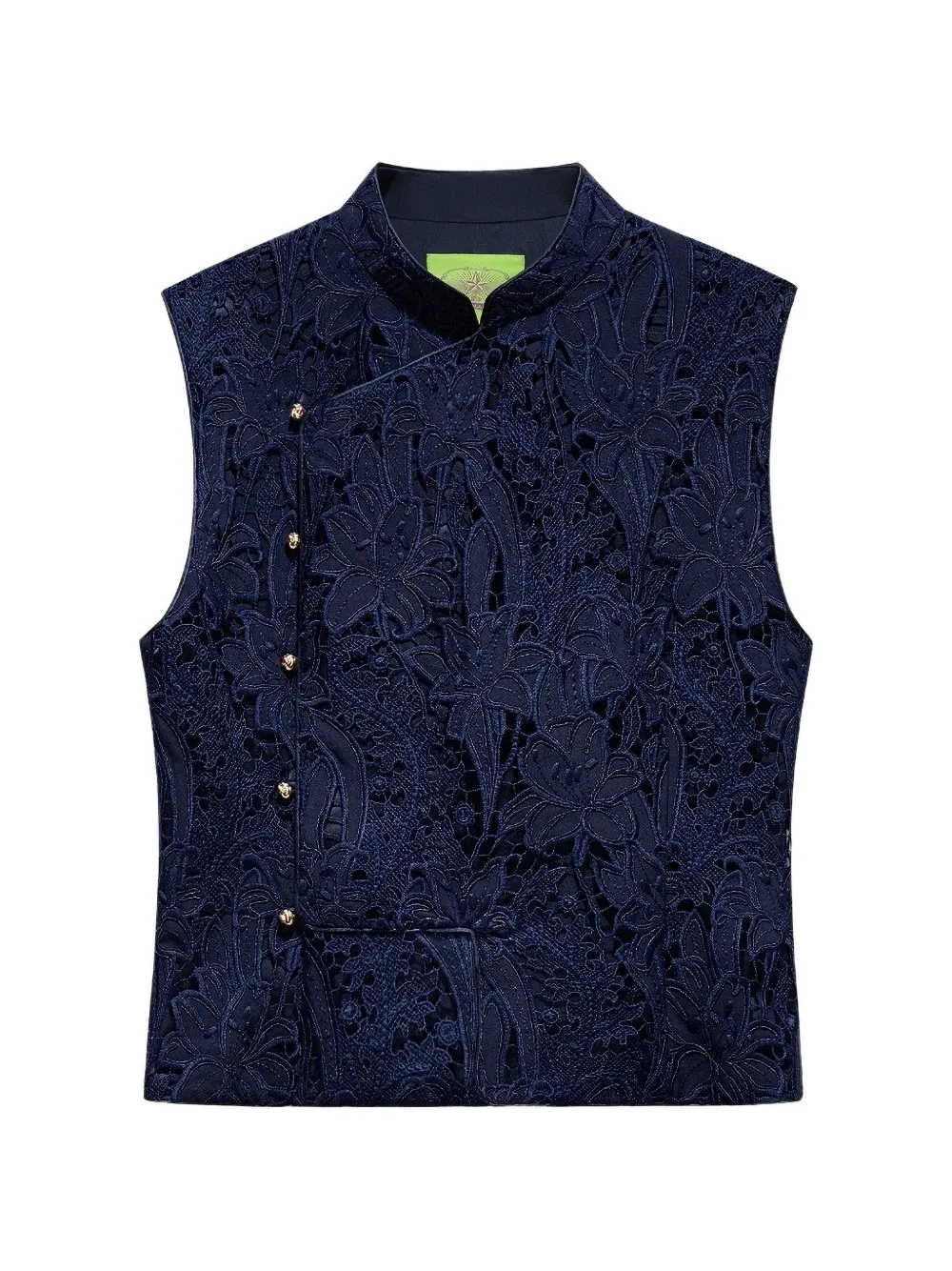 Shanghai Tang Tang floral-lace top - Blu