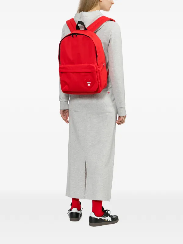 APEE™ By *A BATHING APE® logo-embossed Backpack | Red | FARFETCH JO