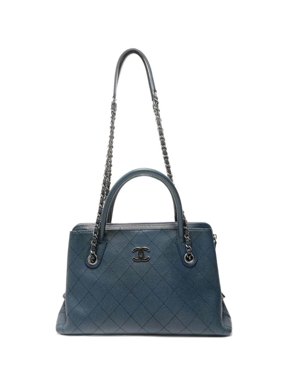 CHANEL Pre-Owned 2015-2016 Caviar CClogo shoulder bag - Blu