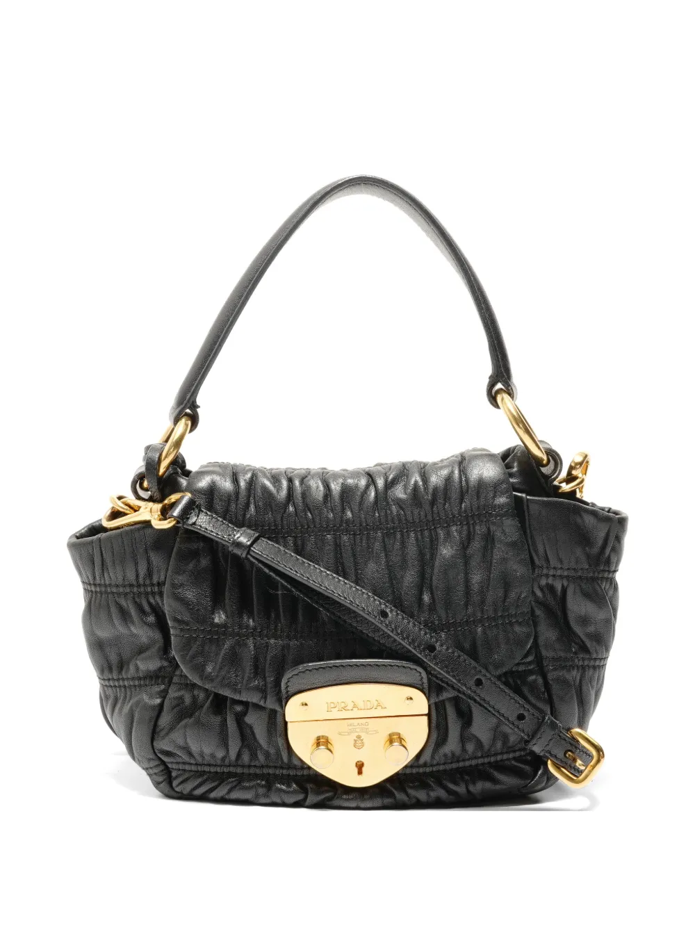 Prada Pre-Owned 2010s gathered shoulder bag - Schwarz