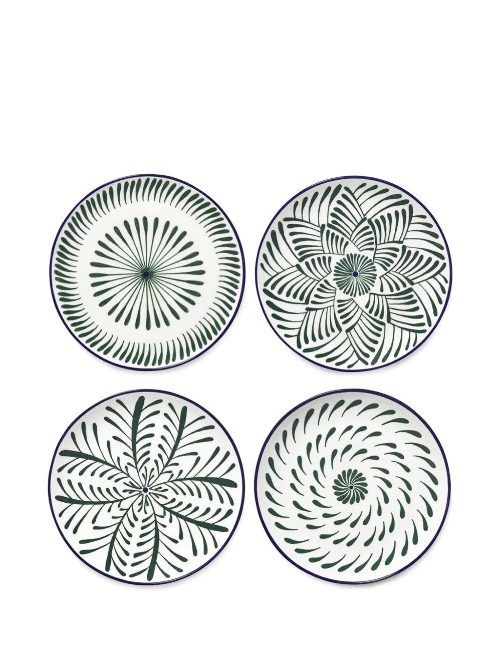 Serax x Waww La Table Bazaar geometric-pattern plates - Weiß
