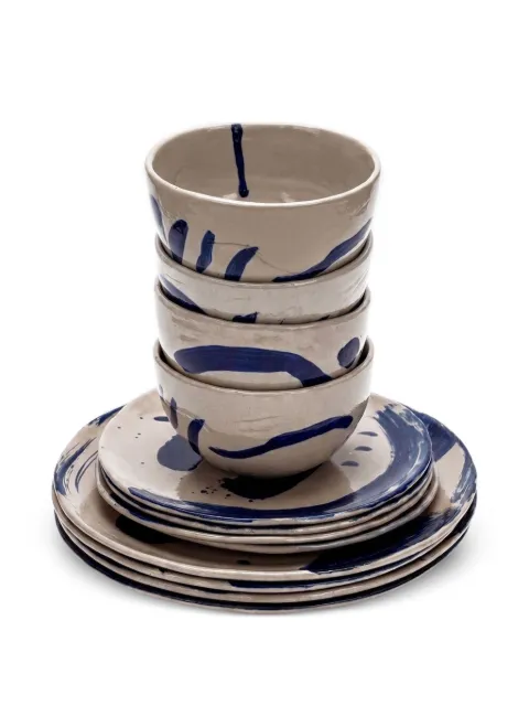 Serax Sophia brushstroke-print dinner set
