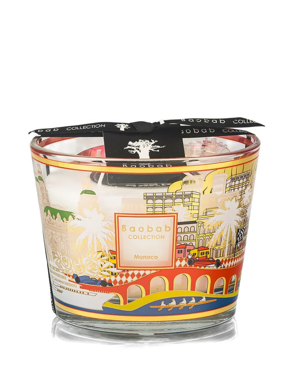 Baobab Collection Monaco Silk-screen Print Candle In Multi