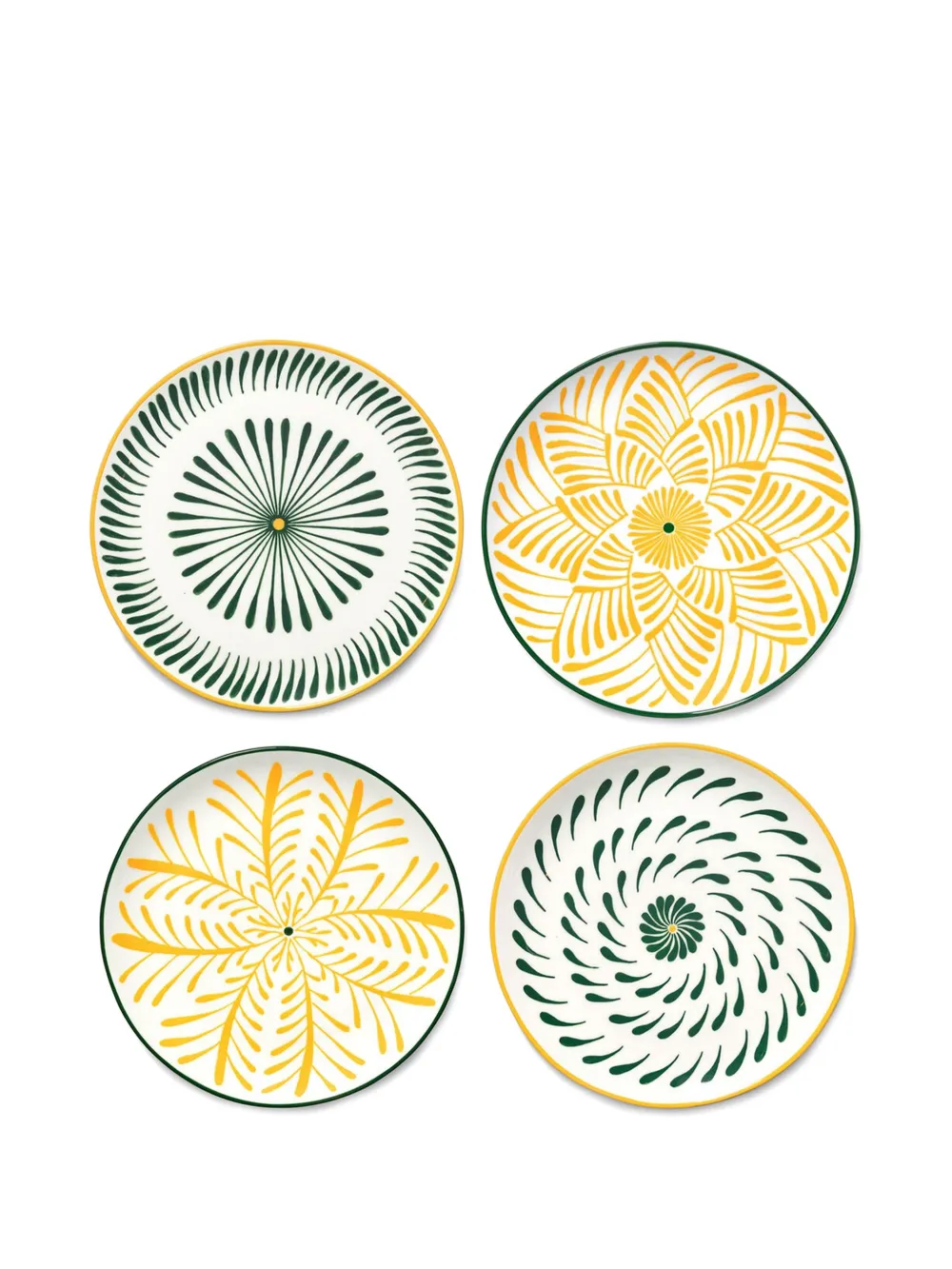 Serax x Waww La Table Bazaar geometric-pattern dinner plates - Weiß