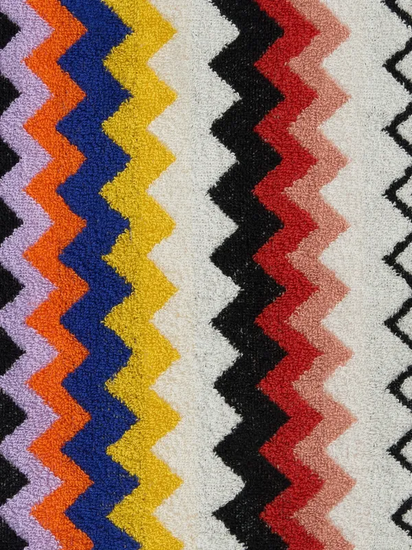 Missoni Home zigzag-pattern Hooded Bathrobe | White | FARFETCH